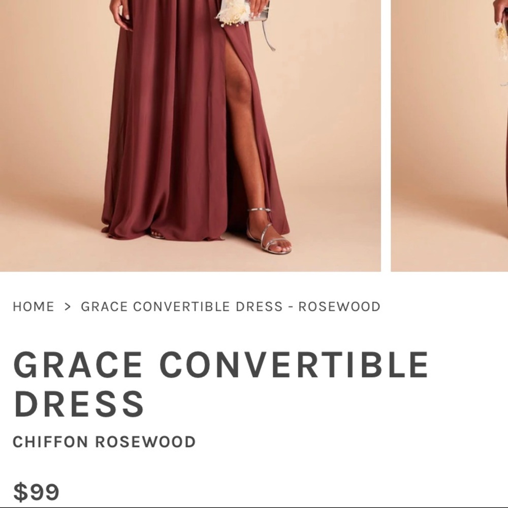 Birdy Grey — Grace Convertible Chiffon Dress in Chiffon Rosewood
